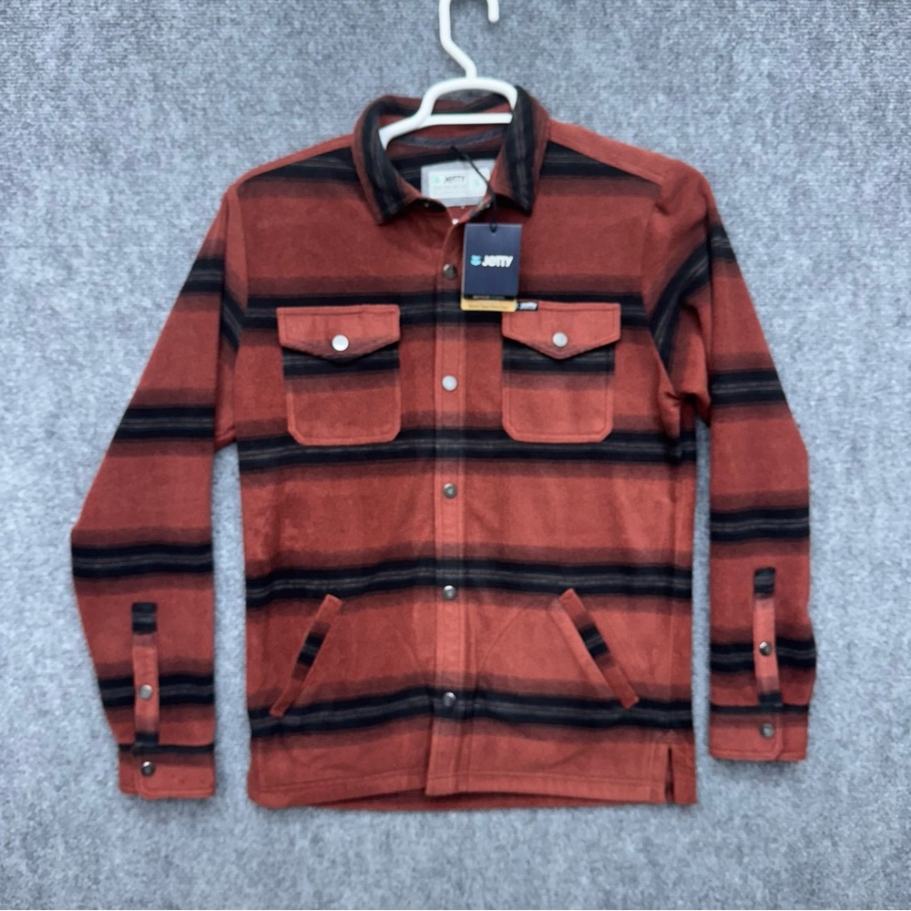 Jetty Concordia Fleece Snap Button Shirt Jacket‎ Shaket Men's size S Small